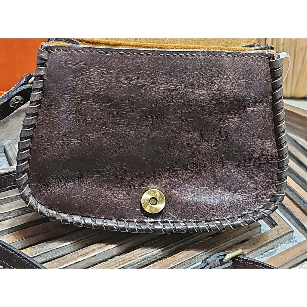 Patricia Nash Finch Leather Crossbody Bag Purse White Exotic Cat Brand New - Picture 6 of 10